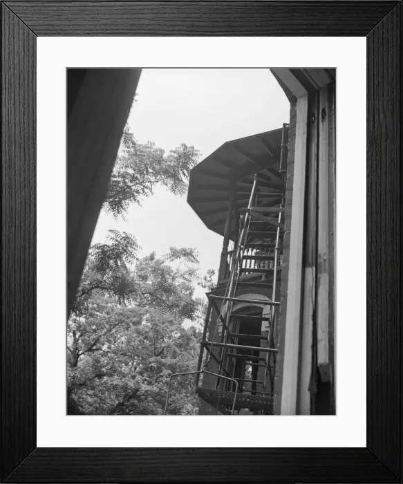 Framed Print : Balcony of house being wrecked on Independence Avenue, Washington, D. C, 1942. Creator: Gordon Parks Framed Print : Balcony of house being wrecked on Independence Avenue, Washington, D. C, 1942. Creator: Gordon Parks
