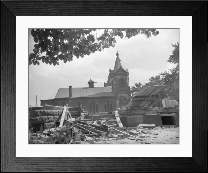Framed Print : Buildings being torn down on Independence Avenue to make space... Washington, D.C, 1942. Creator: Gordon Parks Framed Print : Buildings being torn down on Independence Avenue to make space... Washington, D.C, 1942. Creator: Gordon Parks