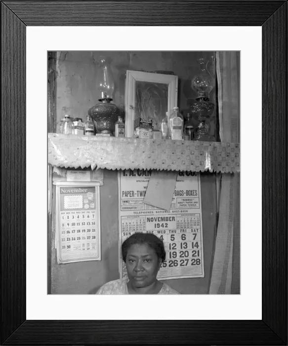 Framed Print : Negro woman in her home, Washington (southwest section), D. C. 1942. Creator: Gordon Parks Framed Print : Negro woman in her home, Washington (southwest section), D. C. 1942. Creator: Gordon Parks