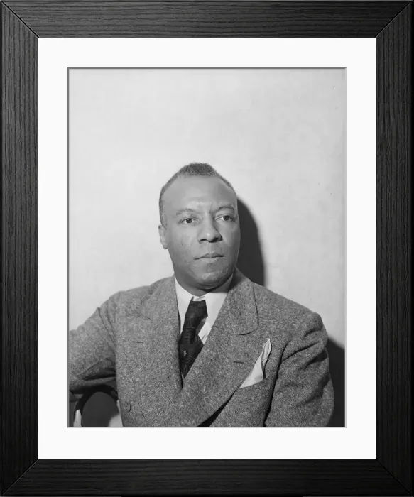 Framed Print : Untitled negative showing a portrait of A. Philip Randolph, labor leader, Washington, D. C, 1942. Creator: Gordon Parks