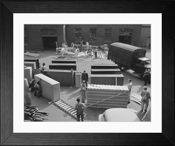 Framed Print : Possibly: United States government workers and carpenters making... Washington, D.C. 1942. Creator: Gordon Parks Framed Print : Possibly: United States government workers and carpenters making... Washington, D.C. 1942. Creator: Gordon Parks