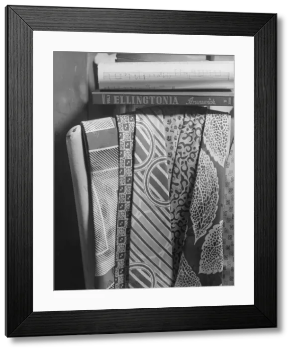 Framed Print : Colorful ties belonging to Duke Ellington, New York, 1943. Creator: Gordon Parks Framed Print : Colorful ties belonging to Duke Ellington, New York, 1943. Creator: Gordon Parks