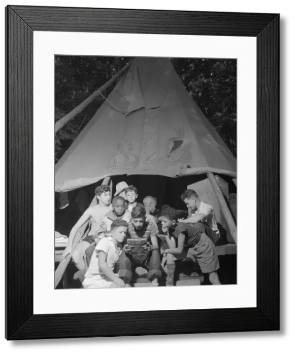 Framed Print : Comic papers, Camp Nathan Hale, Southfields, New York, 1943. Creator: Gordon Parks Framed Print : Comic papers, Camp Nathan Hale, Southfields, New York, 1943. Creator: Gordon Parks