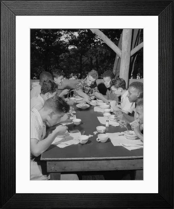 Framed Print : The boardinghouse reach at Camp Nathan Hale, Southfields, New York, 1943 Creator: Gordon Parks Framed Print : The boardinghouse reach at Camp Nathan Hale, Southfields, New York, 1943 Creator: Gordon Parks