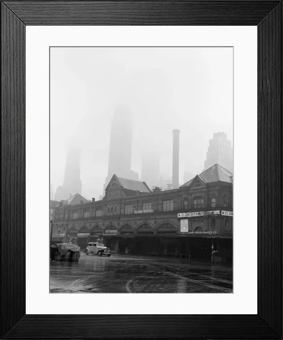 Framed Print : Foggy morning at Fulton fish market, New York City, 1943. Creator: Gordon Parks Framed Print : Foggy morning at Fulton fish market, New York City, 1943. Creator: Gordon Parks
