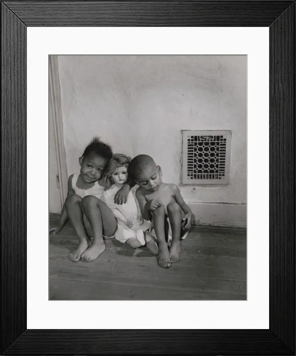 Framed Print : Grandchildren of Mrs. Ella Watson, a government charwoman, Washington, D. C. 1942. Creator: Gordon Parks Framed Print : Grandchildren of Mrs. Ella Watson, a government charwoman, Washington, D. C. 1942. Creator: Gordon Parks