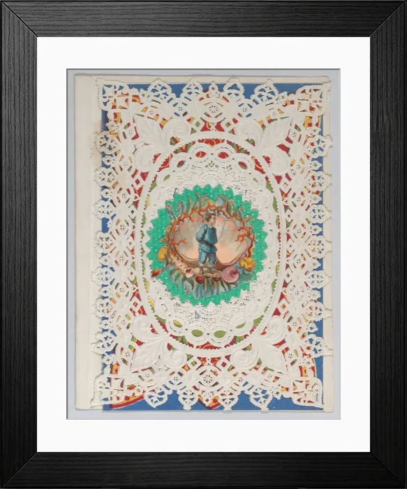Framed Print : Valentine, ca. 1880. ca. 1880. Creator: Anon Framed Print : Valentine, ca. 1880. ca. 1880. Creator: Anon