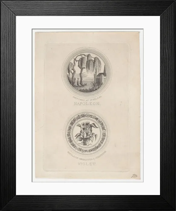 Framed Print : The shade of Napoleon visiting his tomb, ca. 1831. ca. 1831. Creator: Anon Framed Print : The shade of Napoleon visiting his tomb, ca. 1831. ca. 1831. Creator: Anon
