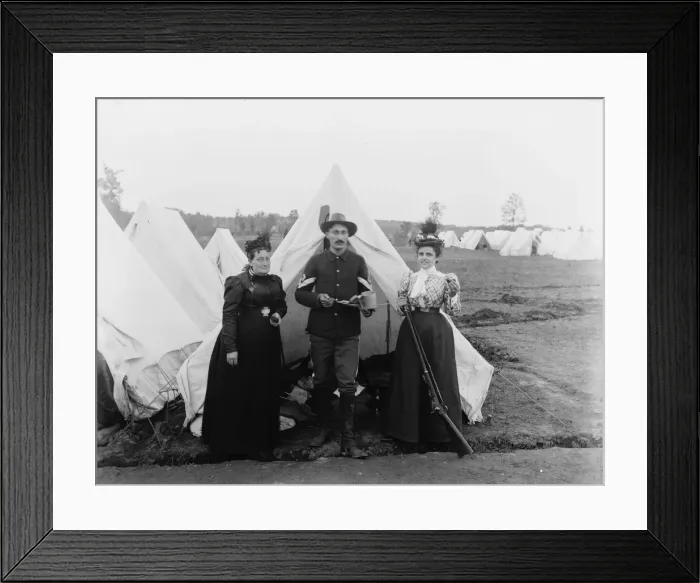 Framed Print : Lamb, Richard and Mrs. Lamb. (Spanish American war camp), between 1890 and 1910. Creator: Unknown Framed Print : Lamb, Richard and Mrs. Lamb. (Spanish American war camp), between 1890 and 1910. Creator: Unknown