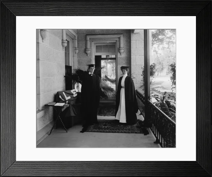 Framed Print : Ruggles, Gen. son & daughter?, at Soldiers Home, between 1890 and 1910. Creator: Unknown Framed Print : Ruggles, Gen. son & daughter?, at Soldiers Home, between 1890 and 1910. Creator: Unknown