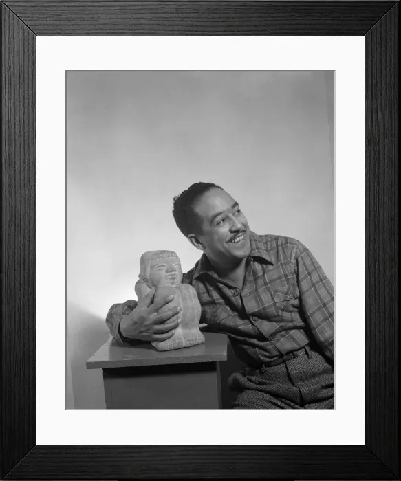 Framed Print : Portrait of Langston Hughes, 1943. Creator: Gordon Parks Framed Print : Portrait of Langston Hughes, 1943. Creator: Gordon Parks