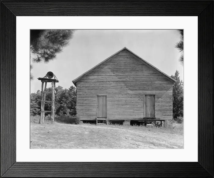 Framed Print : Schoolhouse, Alabama, 1936. Creator: Walker Evans Framed Print : Schoolhouse, Alabama, 1936. Creator: Walker Evans