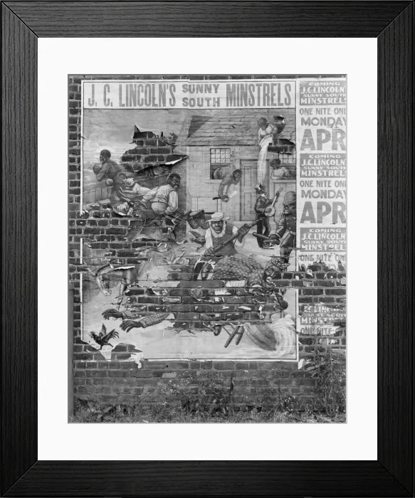 Framed Print : Minstrel poster, Alabama, 1936. Creator: Walker Evans Framed Print : Minstrel poster, Alabama, 1936. Creator: Walker Evans