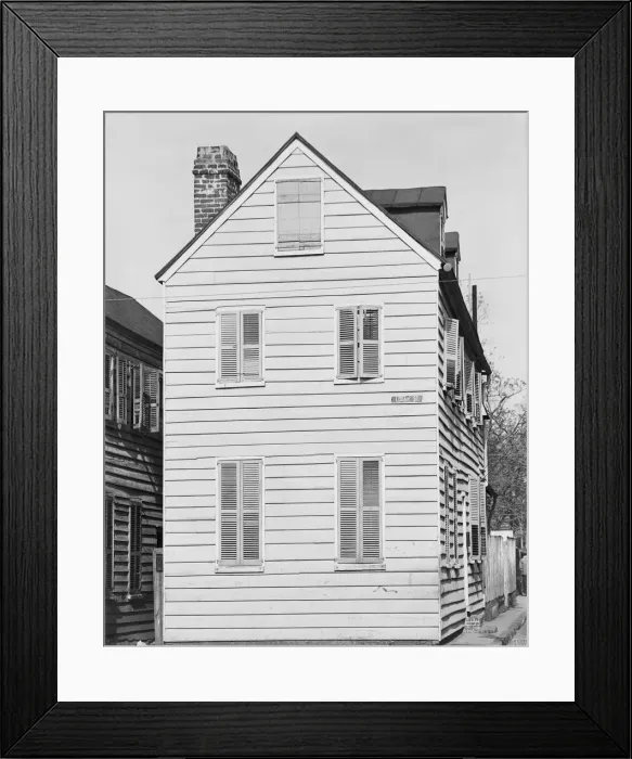 Framed Print : Frame house, Charleston, South Carolina, 1936. Creator: Walker Evans Framed Print : Frame house, Charleston, South Carolina, 1936. Creator: Walker Evans