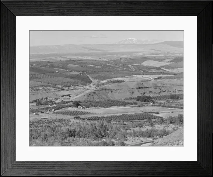 Framed Print : Looking down on part of the Valley, approximately six miles from Yakima, Washington, 1939. Creator: Dorothea Lange Framed Print : Looking down on part of the Valley, approximately six miles from Yakima, Washington, 1939. Creator: Dorothea Lange