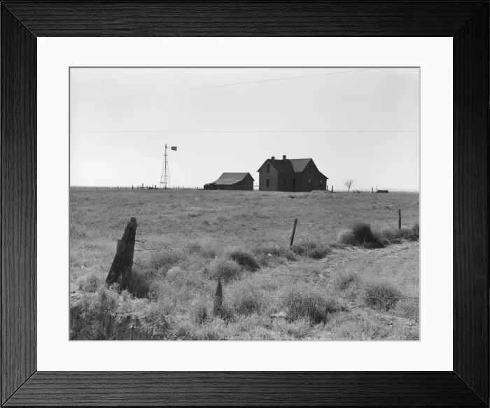 Framed Print : Abandoned farmhouse in the Columbia Basin, one mile east of Quincy, Grant County, Washington, 1939. Creator: Dorothea Lange Framed Print : Abandoned farmhouse in the Columbia Basin, one mile east of Quincy, Grant County, Washington, 1939. Creator: Dorothea Lange