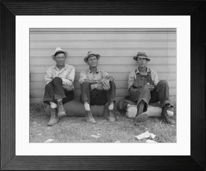 Framed Print : Bindle stiffs in town three weeks before opening of Klamath... Tule Lake, Siskiyou County, CA, 1939 Creator: Dorothea Lange Framed Print : Bindle stiffs in town three weeks before opening of Klamath... Tule Lake, Siskiyou County, CA, 1939 Creator: Dorothea Lange