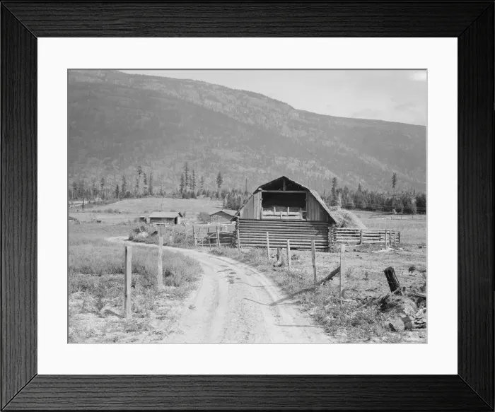 Framed Print : Farm of FSA, land clearing loan, Boundary County, Idaho, 1939. Creator: Dorothea Lange Framed Print : Farm of FSA, land clearing loan, Boundary County, Idaho, 1939. Creator: Dorothea Lange