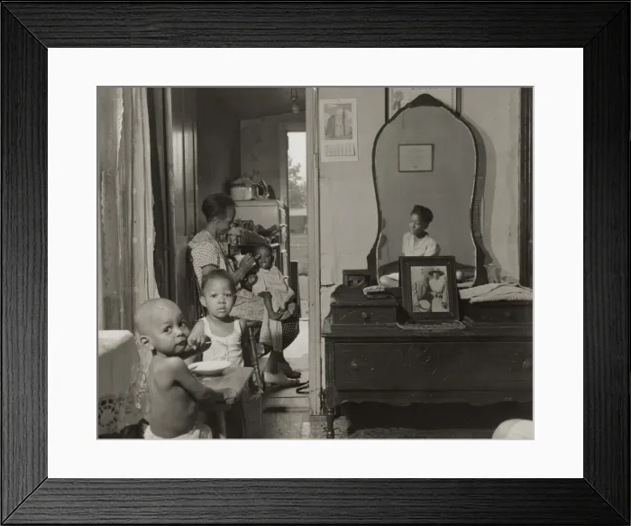 Framed Print : Dinner time at the home of Mrs. Ella Watson, a government charwoman, Washington, D. C. 1942. Creator: Gordon Parks Framed Print : Dinner time at the home of Mrs. Ella Watson, a government charwoman, Washington, D. C. 1942. Creator: Gordon Parks