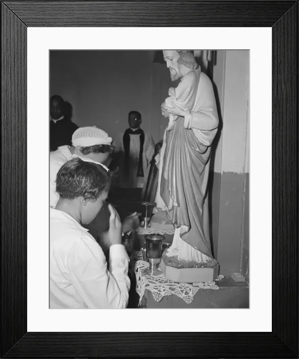 Framed Print : Worshippers before the altar in the St. Martins Spiritual Church, Washington, D. C. 1942. Creator: Gordon Parks Framed Print : Worshippers before the altar in the St. Martins Spiritual Church, Washington, D. C. 1942. Creator: Gordon Parks