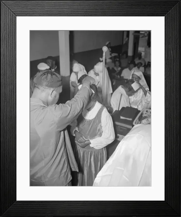 Framed Print : Reverend Vondell Gassway, pastor of the St. Martins Spiritual Church... Washington, D.C. 1942. Creator: Gordon Parks Framed Print : Reverend Vondell Gassway, pastor of the St. Martins Spiritual Church... Washington, D.C. 1942. Creator: Gordon Parks