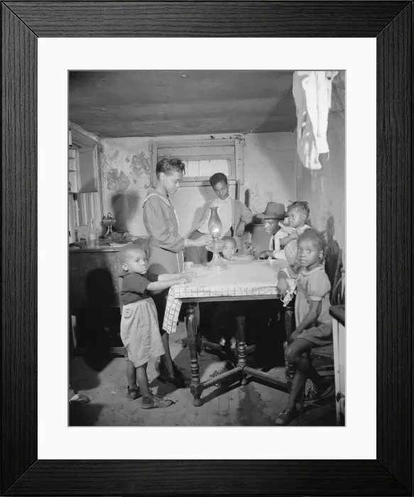Framed Print : A family which lives in the Southwest area, Washington, D. C. 1942. Creator: Gordon Parks Framed Print : A family which lives in the Southwest area, Washington, D. C. 1942. Creator: Gordon Parks