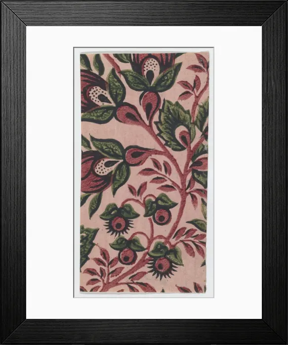 Framed Print : Small sheet with overall floral pattern, late 18th-mid-19th century. late 18th-mid-19th century. Creator: Anon Framed Print : Small sheet with overall floral pattern, late 18th-mid-19th century. late 18th-mid-19th century. Creator: Anon