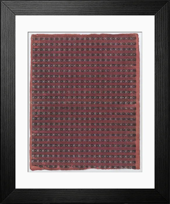Framed Print : Sheet with overall geometric pattern, late 18th-mid-19th century. late 18th-mid-19th century. Creator: Anon Framed Print : Sheet with overall geometric pattern, late 18th-mid-19th century. late 18th-mid-19th century. Creator: Anon