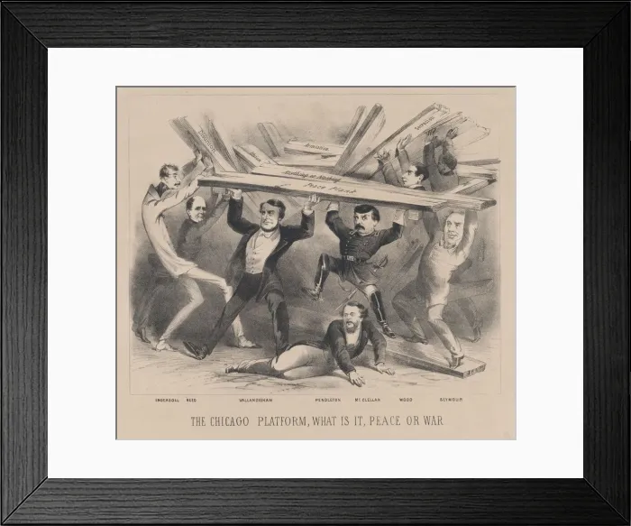 Framed Print : The Chicago Platform, What is It, Peace or War, ca. 1864. ca. 1864. Creator: Anon
