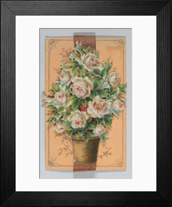 Framed Print : Valentine - Hand assembled with scrap, ca. 1875. ca. 1875. Creator: Anon Framed Print : Valentine - Hand assembled with scrap, ca. 1875. ca. 1875. Creator: Anon