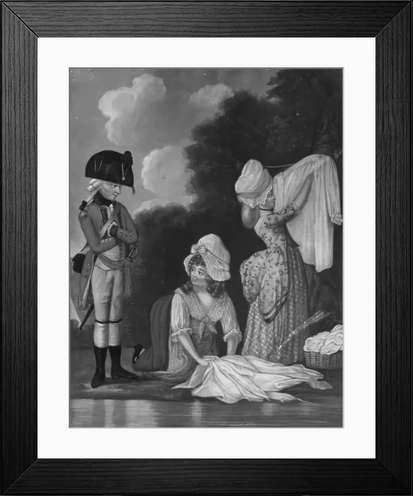 Framed Print : The Camp Laundry, February 14, 1782. February 14, 1782. Creator: Anon Framed Print : The Camp Laundry, February 14, 1782. February 14, 1782. Creator: Anon