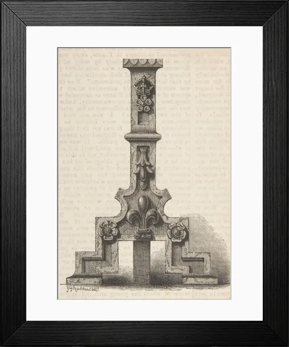 Framed Print : Fire Dogs which belonged to King Henry VIII, formerly found at Leeds C... second half 19th century. Creator: Anon Framed Print : Fire Dogs which belonged to King Henry VIII, formerly found at Leeds C... second half 19th century. Creator: Anon