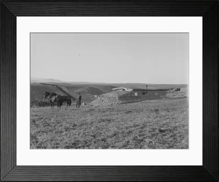 Framed Print : The Daugherty home, Warm Springs district, Malheur County, Oregon, 1939. Creator: Dorothea Lange Framed Print : The Daugherty home, Warm Springs district, Malheur County, Oregon, 1939. Creator: Dorothea Lange