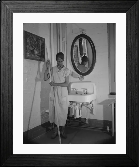 Framed Print : Government charwoman who provides for a family of six on her salary... Washington, D.C. 1942. Creator: Gordon Parks Framed Print : Government charwoman who provides for a family of six on her salary... Washington, D.C. 1942. Creator: Gordon Parks