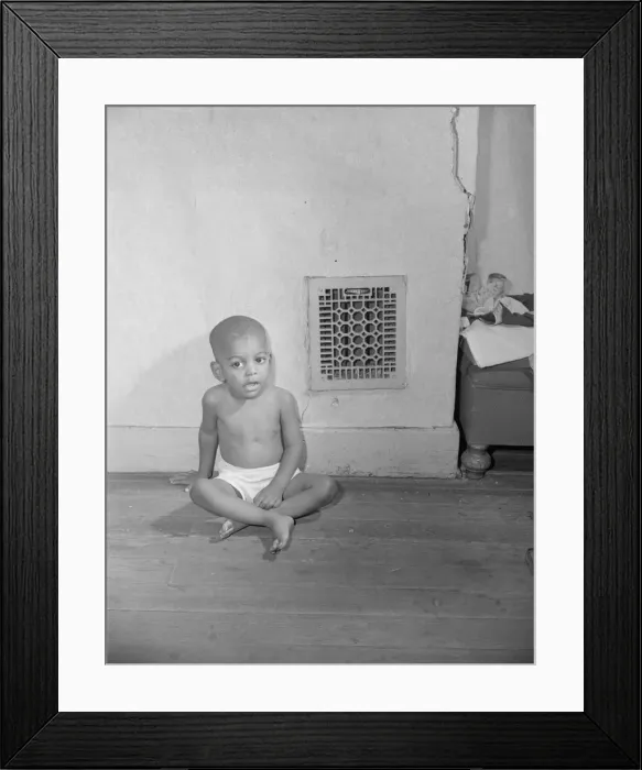 Framed Print : Grandson of Mrs. Ella Watson, a government charwoman, Washington, D. C. 1942. Creator: Gordon Parks Framed Print : Grandson of Mrs. Ella Watson, a government charwoman, Washington, D. C. 1942. Creator: Gordon Parks