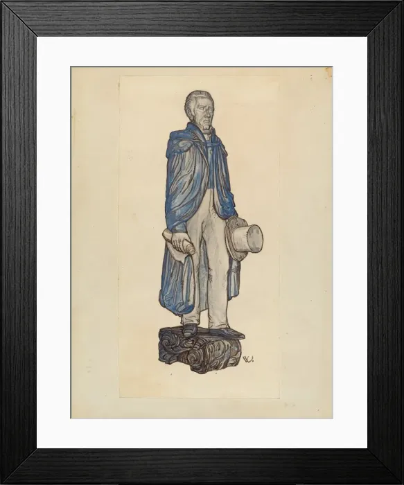Framed Print : Figurehead: Andrew Jackson, c. 1938. Creator: Elizabeth Fairchild Framed Print : Figurehead: Andrew Jackson, c. 1938. Creator: Elizabeth Fairchild