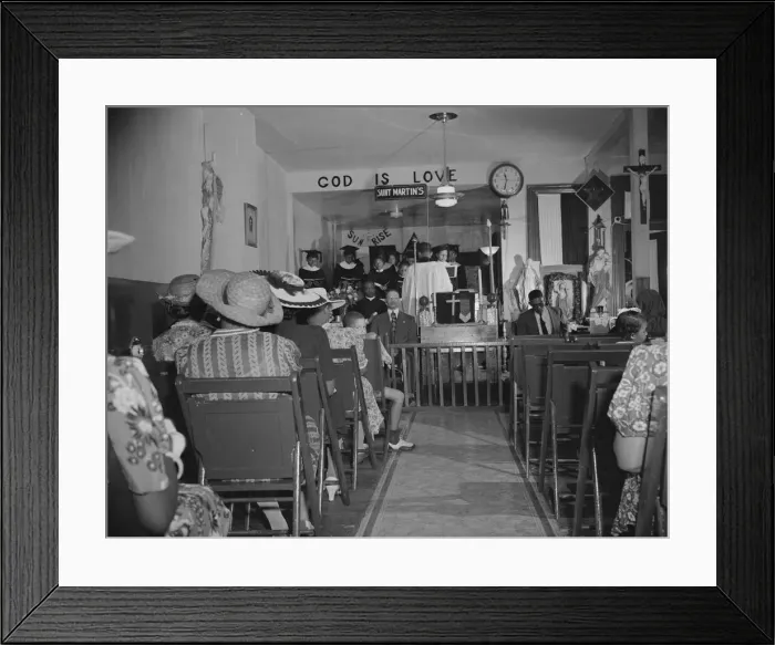 Framed Print : Congregation of the St. Martins Spiritual Church, Washington, D. C. 1942. Creator: Gordon Parks Framed Print : Congregation of the St. Martins Spiritual Church, Washington, D. C. 1942. Creator: Gordon Parks