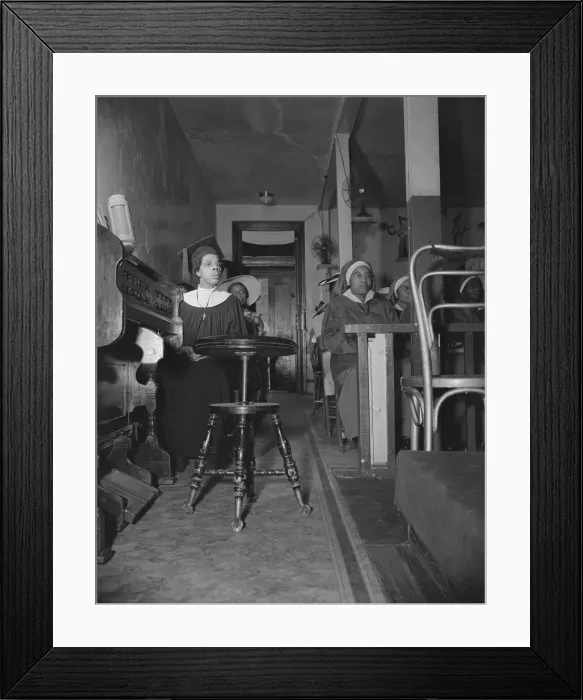 Framed Print : Congregation of the St. Martins Spiritual Church, Washington, D. C. 1942. Creator: Gordon Parks Framed Print : Congregation of the St. Martins Spiritual Church, Washington, D. C. 1942. Creator: Gordon Parks