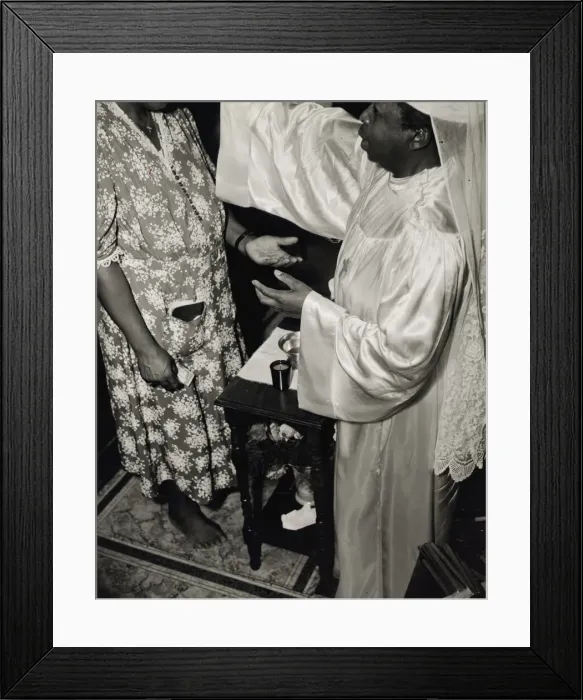 Framed Print : Contributions are made by all who receive the blessing and annointment... Washington, D.C. 1942. Creator: Gordon Parks Framed Print : Contributions are made by all who receive the blessing and annointment... Washington, D.C. 1942. Creator: Gordon Parks
