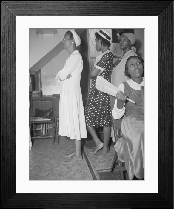 Framed Print : As in Moses time, members of the St. Martins Spiritual Church remove... Washington, D.C. 1942. Creator: Gordon Parks Framed Print : As in Moses time, members of the St. Martins Spiritual Church remove... Washington, D.C. 1942. Creator: Gordon Parks