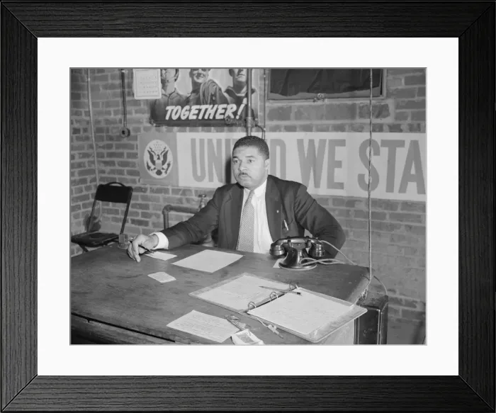 Framed Print : Air raid wardens meeting in zone nine, Southwest area, Washington, D. C, 1942. Creator: Gordon Parks Framed Print : Air raid wardens meeting in zone nine, Southwest area, Washington, D. C, 1942. Creator: Gordon Parks
