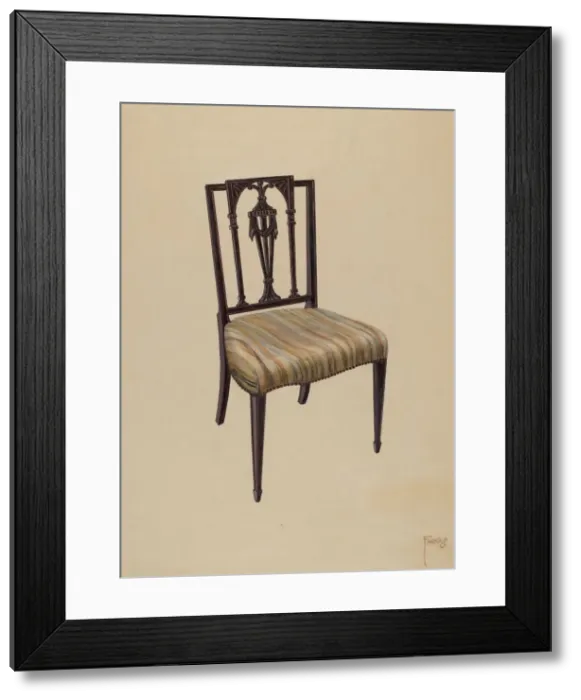Framed Print : Side Chair, 1935 / 1942. Creator: Paul Farkas Framed Print : Side Chair, 1935 / 1942. Creator: Paul Farkas