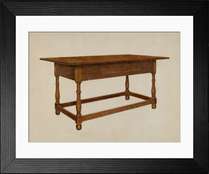 Framed Print : Tavern Table or Stretcher, 1935 / 1942. Creator: Dorothea A. Farrington Framed Print : Tavern Table or Stretcher, 1935 / 1942. Creator: Dorothea A. Farrington