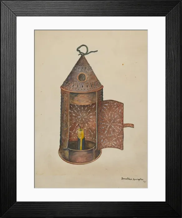 Framed Print : Yard Lantern, 1937. Creator: Dorothea A. Farrington Framed Print : Yard Lantern, 1937. Creator: Dorothea A. Farrington