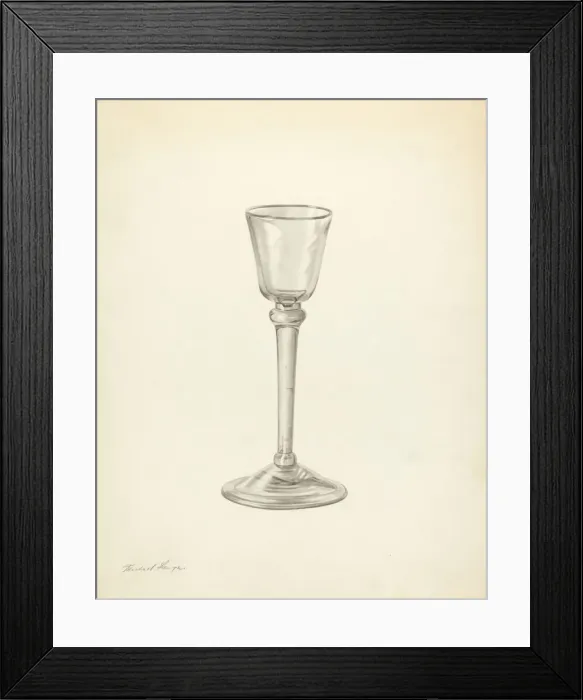 Framed Print : Wine Glass, c. 1940. Creator: Michael Fenga Framed Print : Wine Glass, c. 1940. Creator: Michael Fenga