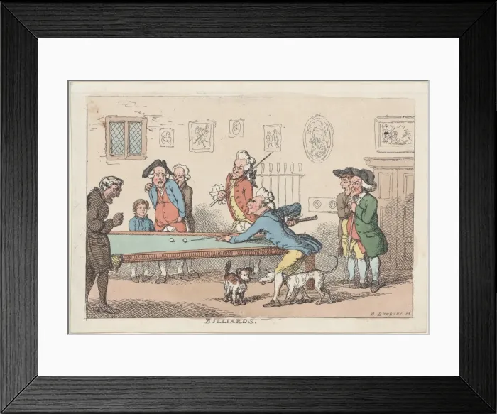 Framed Print : Billiards, after 1803. after 1803. Creator: Anon