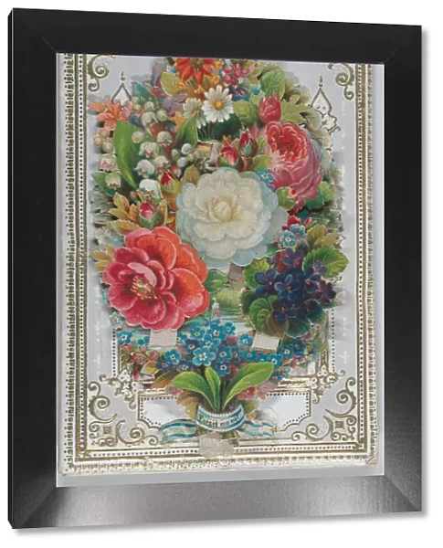 Valentine - Mechanical, flowers with hidden messages, sachet, ca. 1875. ca. 1875. Creator: Anon