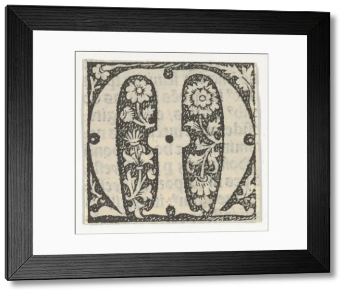 Framed Print : Decorated Roman alphabet, ca. 1499. ca. 1499. Creator: Anon Framed Print : Decorated Roman alphabet, ca. 1499. ca. 1499. Creator: Anon