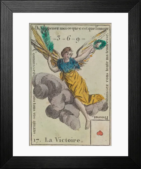 Framed Print : La Victoire from Playing Cards (for Quartets) Costumes des Peuples Etrangers, 1700-... 1700-1799. Creator: Anon Framed Print : La Victoire from Playing Cards (for Quartets) Costumes des Peuples Etrangers, 1700-... 1700-1799. Creator: Anon