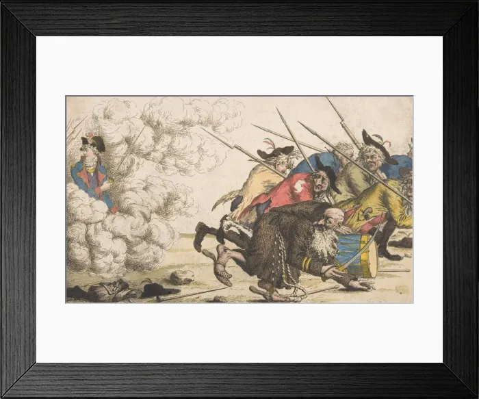 Framed Print : The Popes Rear Guard or the Fright of the Reverend Father Corporal (Arriere... late 18th century. Creator: Anon) Framed Print : The Popes Rear Guard or the Fright of the Reverend Father Corporal (Arriere... late 18th century. Creator: Anon)